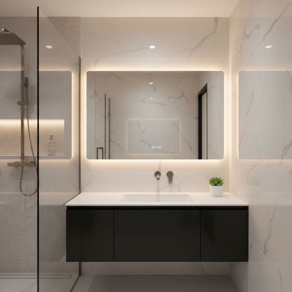 Polished Edge or Frameless LED mirrors