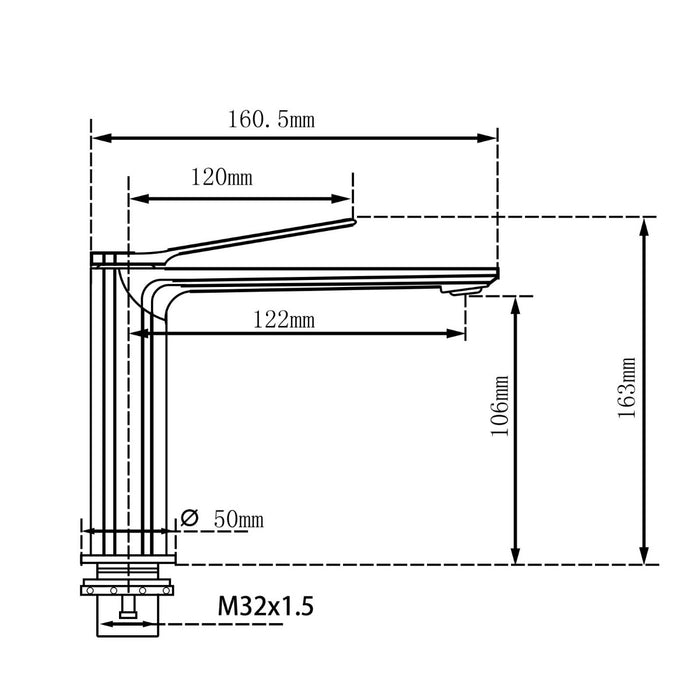 RUSHY Short Basin Mixer Black