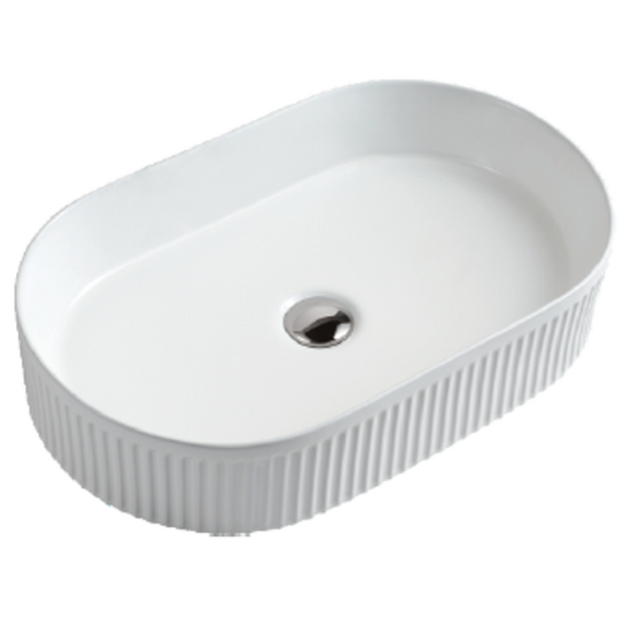 Oval Ceramic Wash Basin 490 White