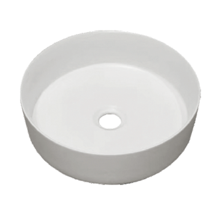 Round Ceramic Wash Basin 360 Matte White