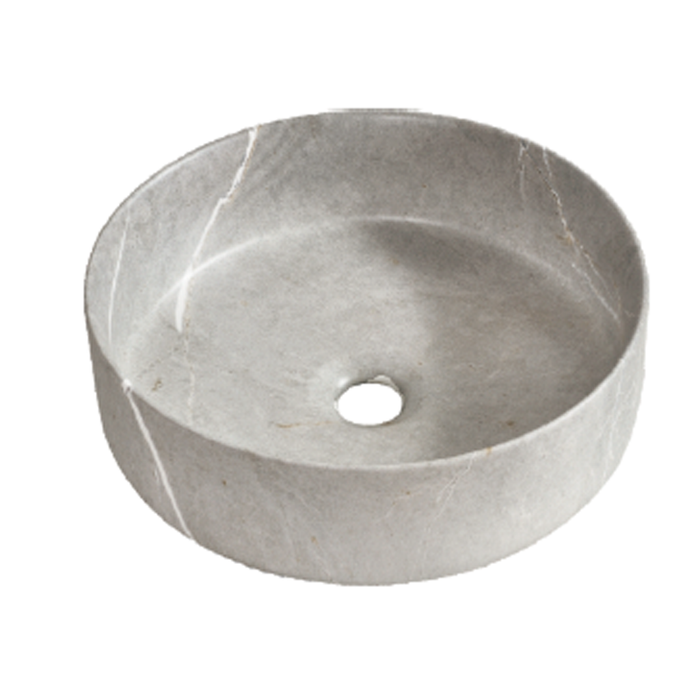 Round Ceramic Wash Basin 360 Warm Taupe Marble