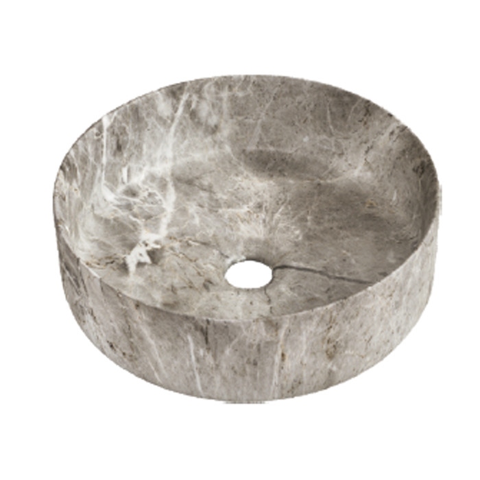 Round Ceramic Wash Basin 360 Mushroom Beige Marble