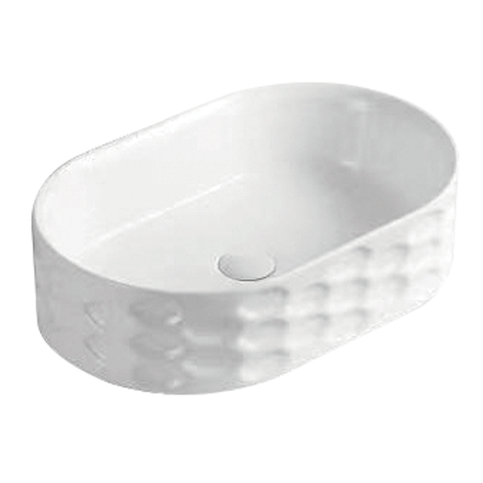 Oval Ceramic Wash Basin 550 White