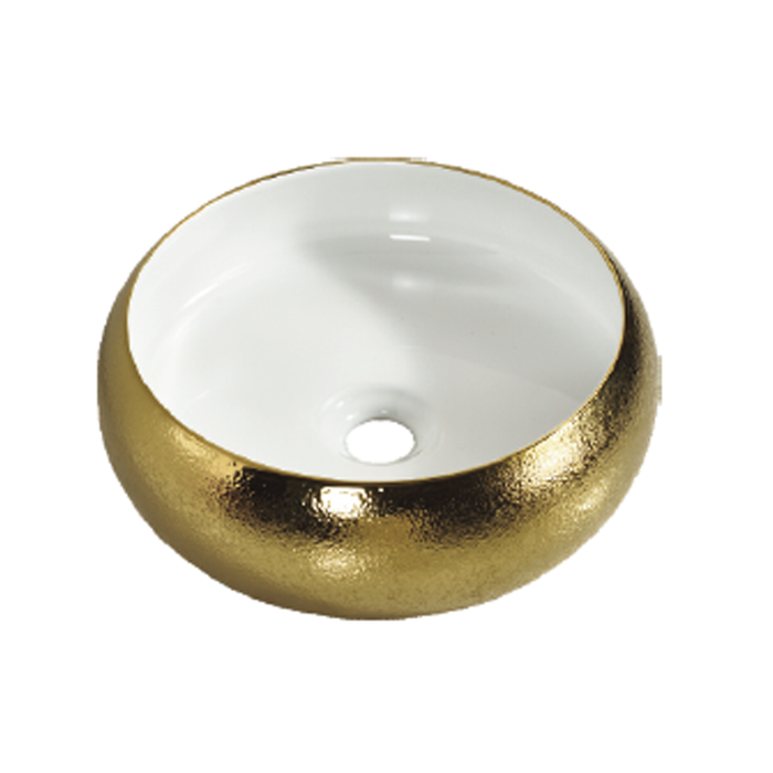 Bowl Ceramic Wash Basin 350 White Gold