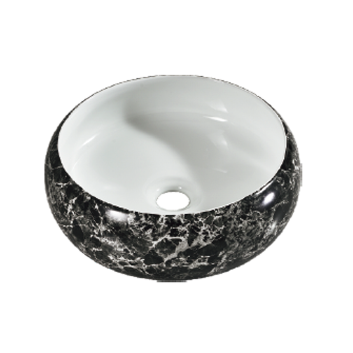 Bowl Ceramic Wash Basin 350 Black And White