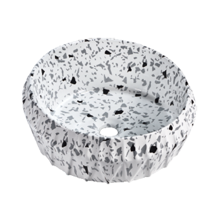 Angular Rim Ceramic Wash Basin 410 Stone