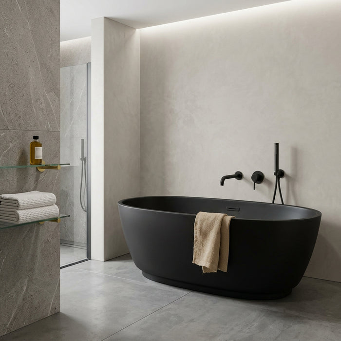 Rounded Free Standing Bath 1700 Black