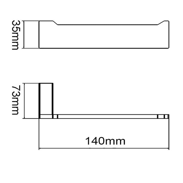Toilet Roll Holder Square - Brushed Gold