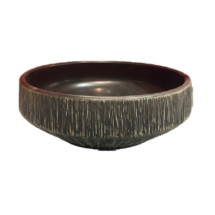 Round Pattern Textured Art Basin 400 Espresso