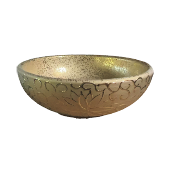 Round Pattern Art Basin 400 Gold