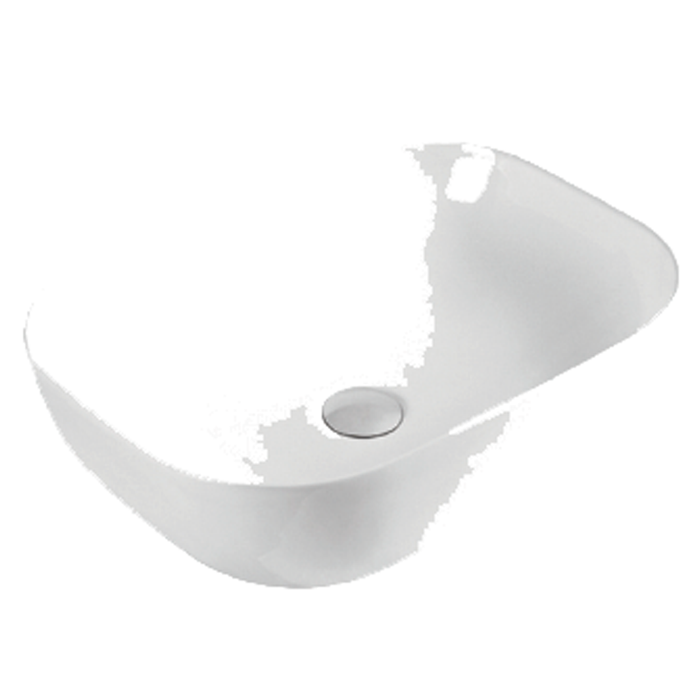 Soft Rectangle Ceramic Wash Basin 455 White