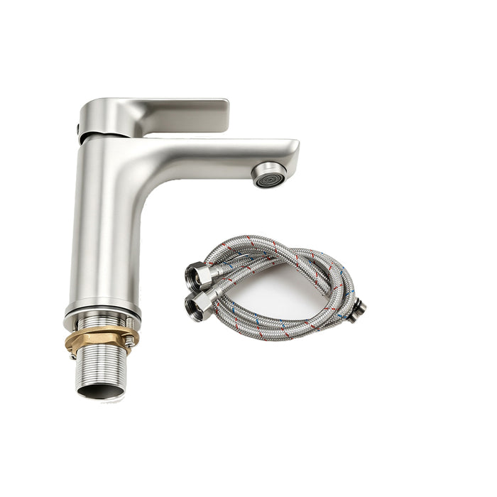 VOG Short Basin Mixer Brushed Nickel