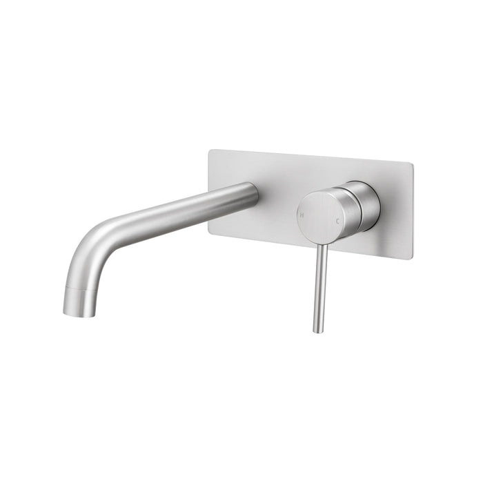 Miro In Wall Basin Spout and Mixer Set - Brushed Nickel