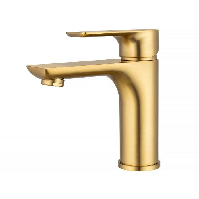 VOG Short Basin Mixer Brushed Brass