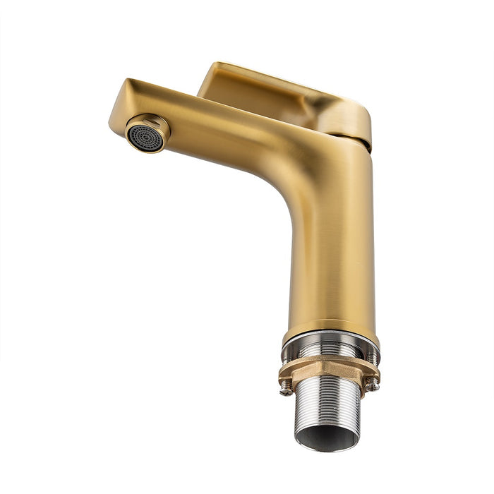 VOG Short Basin Mixer Brushed Brass