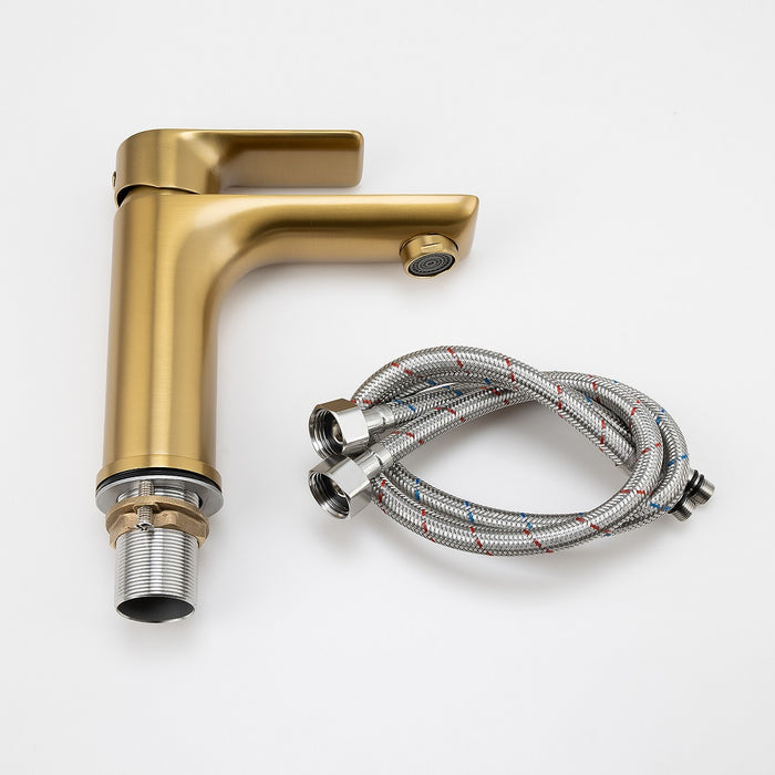 VOG Short Basin Mixer Brushed Brass