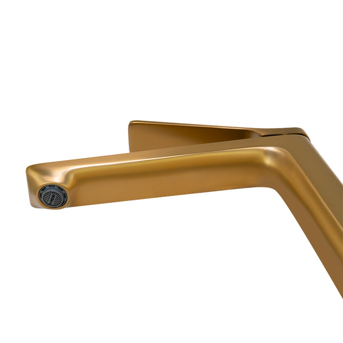 Rushy Tall Basin Mixer Brushed Brass