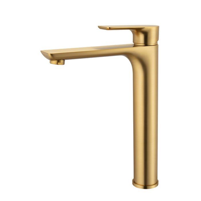 VOG Tall Basin Mixer Brushed Brass