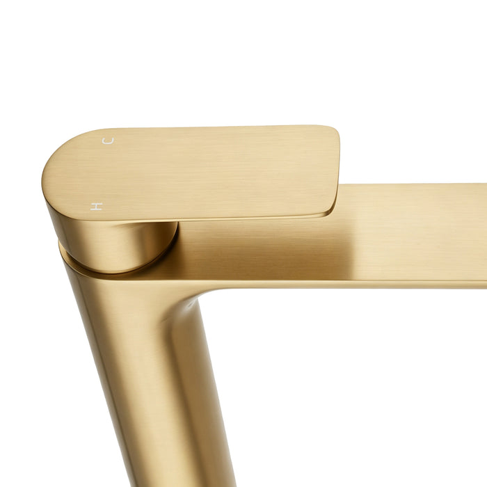 VOG Tall Basin Mixer Brushed Brass