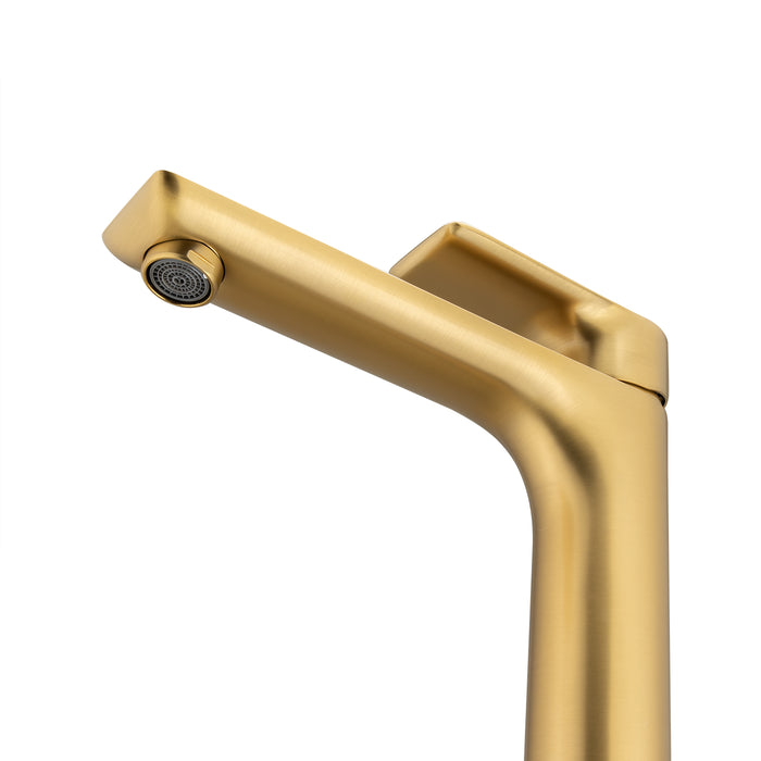 VOG Tall Basin Mixer Brushed Brass