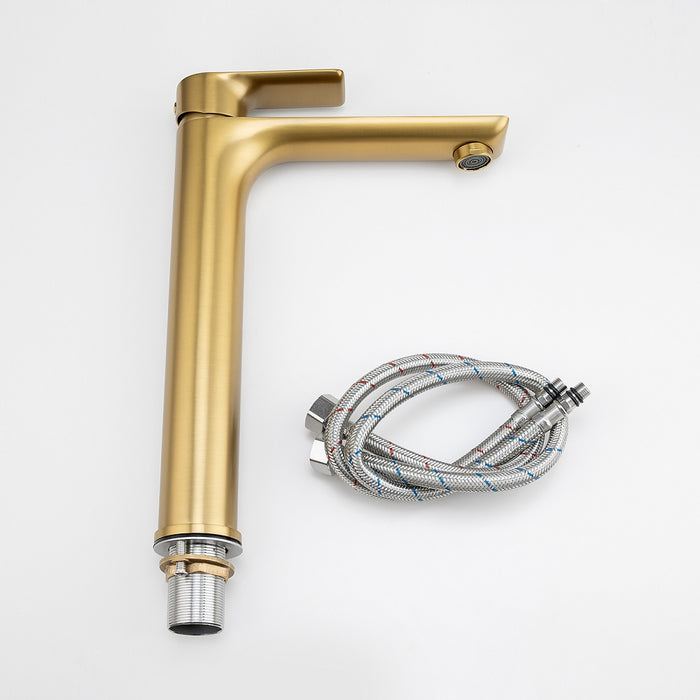 VOG Tall Basin Mixer Brushed Brass