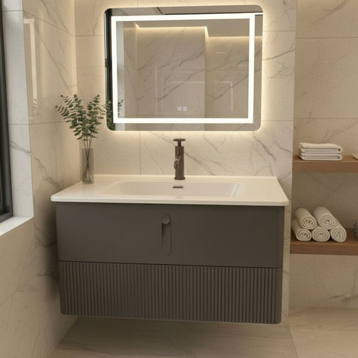 Gemini 600mm Vanity Gunmetal Grey