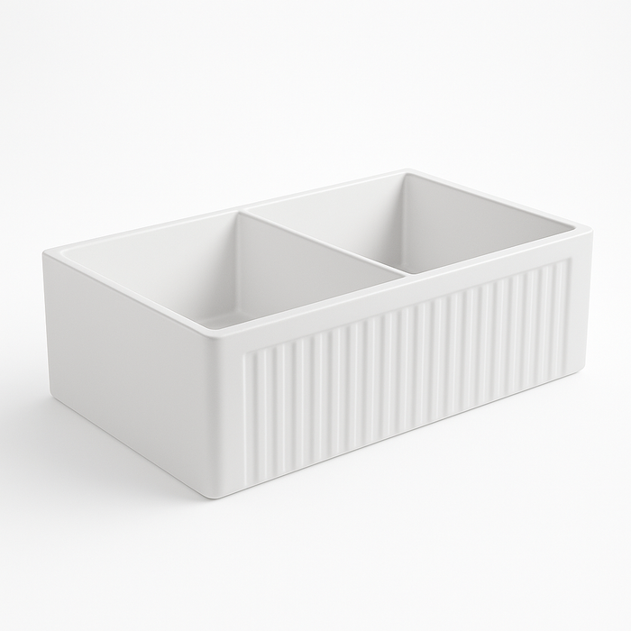 Double Bowl Ceramic Butler Sink