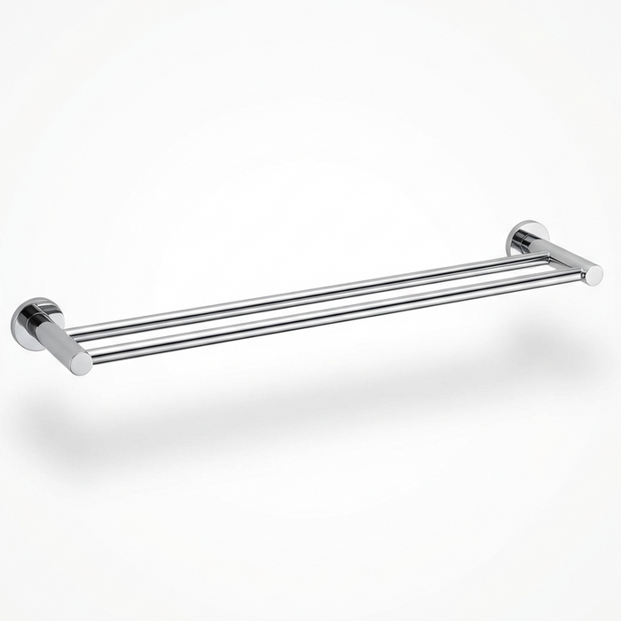 Round Double Towel Rail Gunmetal Grey — Millano Bathrooms