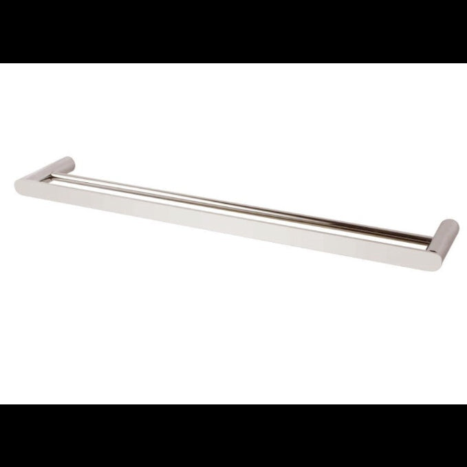 Domo Double Towel Rail 800mm - Brushed Nickel