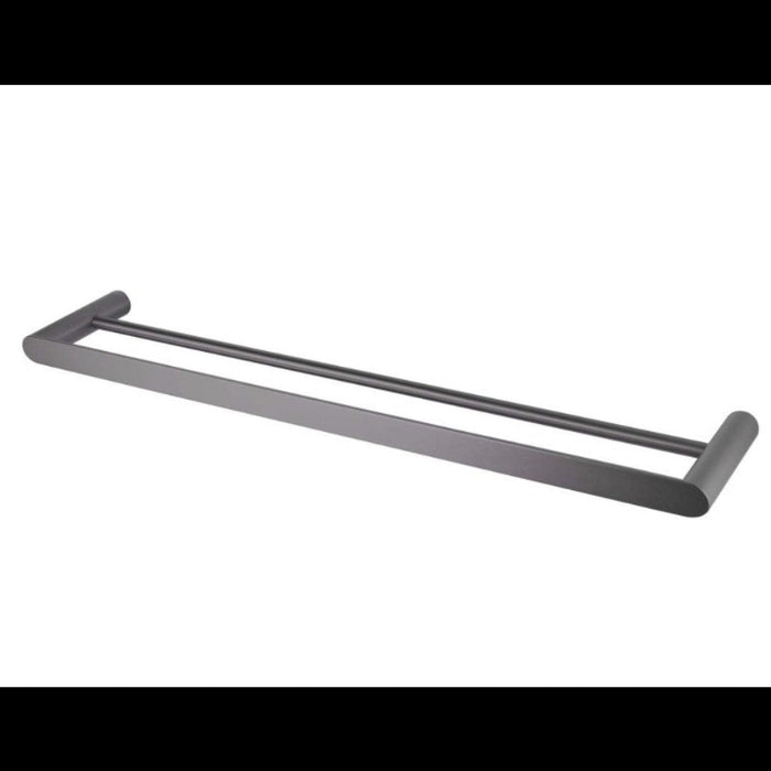 Domo Double Towel Rail 800mm - Gunmetal Grey
