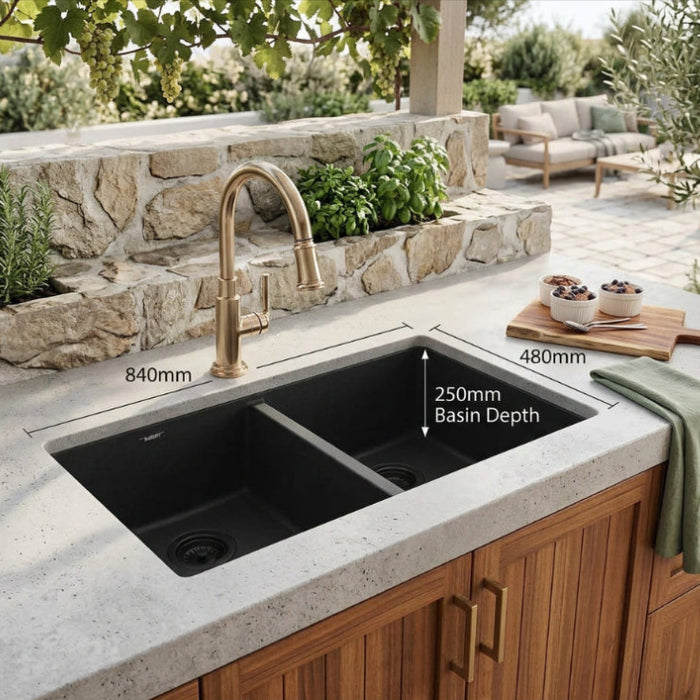 840 Double Bowl Granite Sink