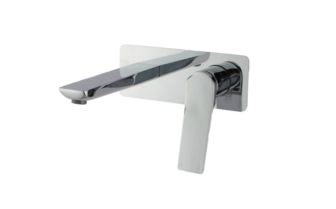 Kora In Wall Basin Spout and Mixer Set - Chrome