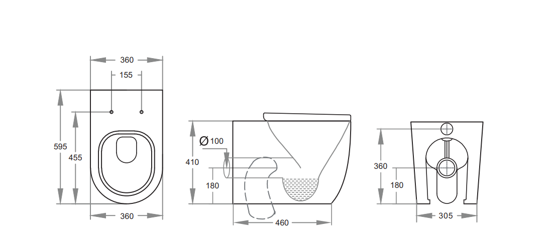 Luna Tornado Rimless In Wall Toilet Pan