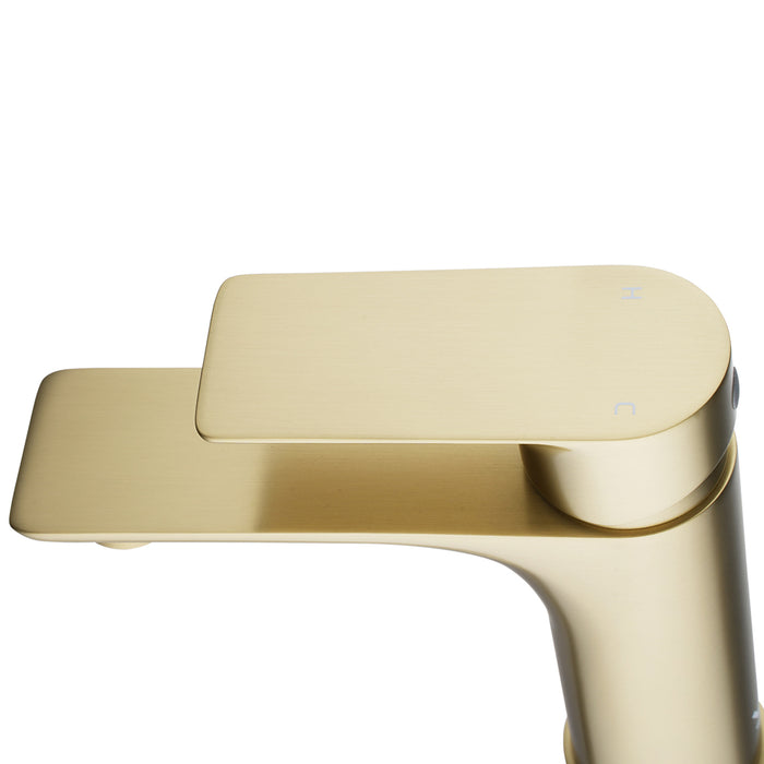 VOG Short Basin Mixer Light Brushed Brass