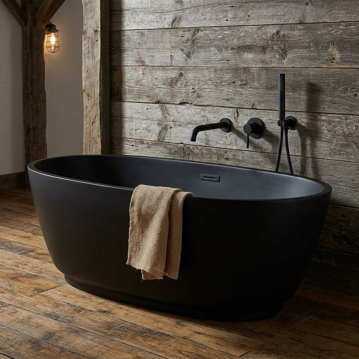 Rounded Free Standing Bath 1700 Black