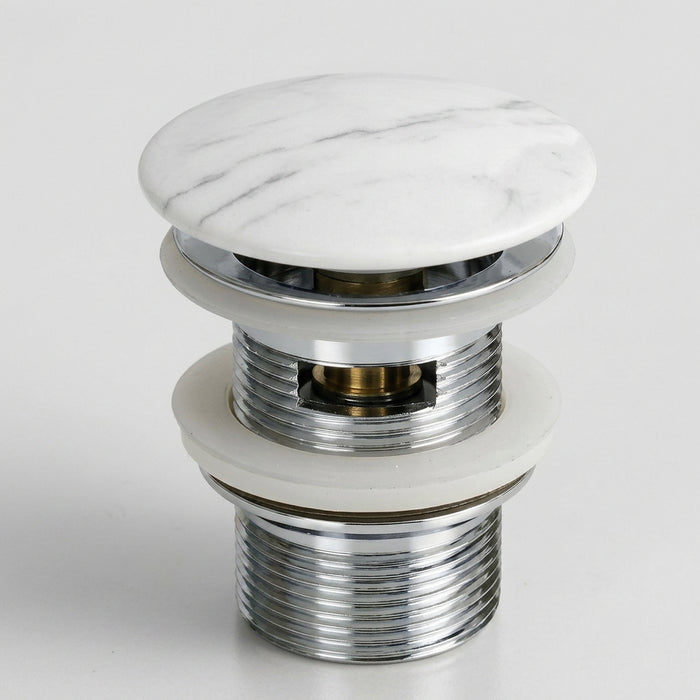 Ceramic Basin Pop-Up Waste - Marble White