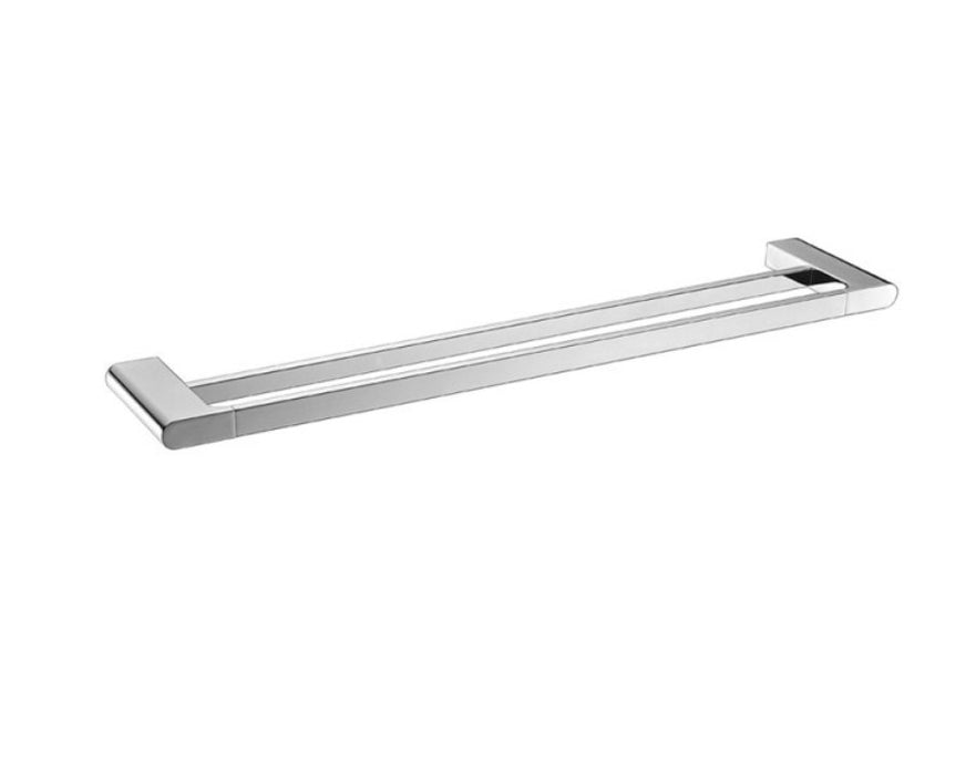 Vela Double Towel Rail 800mm Chrome