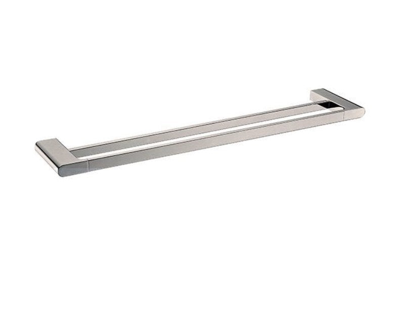 Vela Double Towel Rail 800mm Brushed Nickel