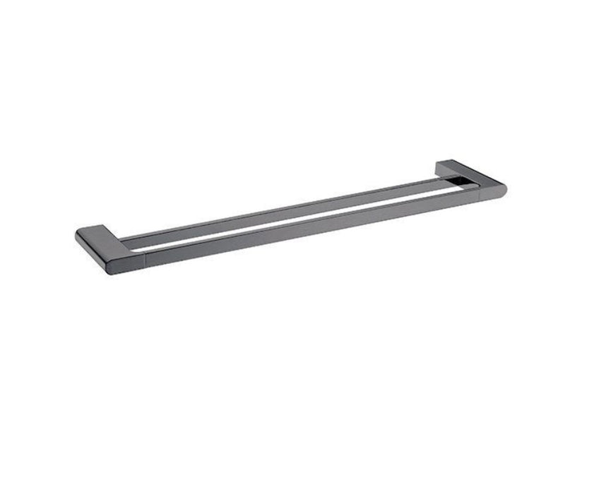 Vela Double Towel Rail 600mm Gunmetal Grey
