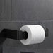 Square Matte Black Toilet Roll Holder made from 304 stainless steel with concealed wall installation
