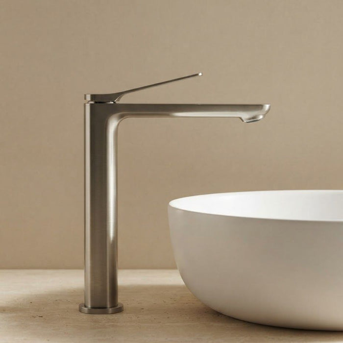 Rushy Tall Basin Mixer Brushed Nickel