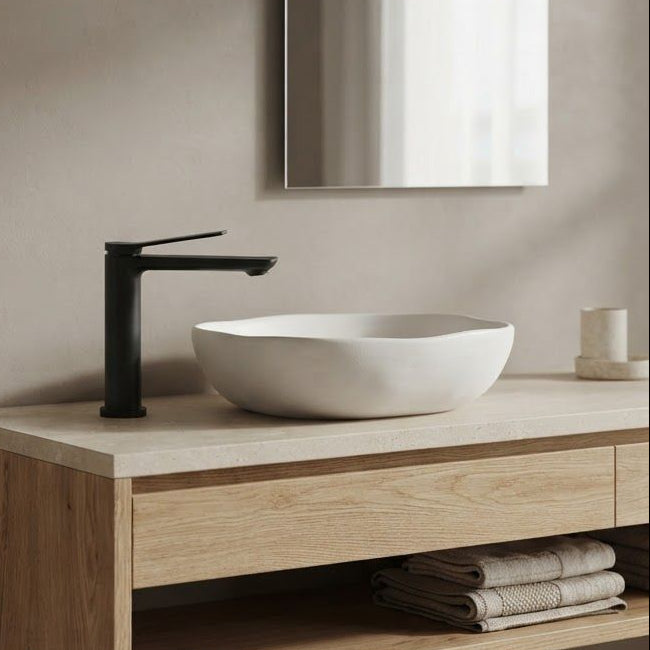 RUSHY Short Basin Mixer Black