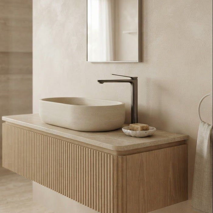Rushy Tall Basin Mixer Brushed Gunmetal