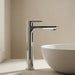 VOG Tall Basin Mixer Chrome with curved spout for an above counter basin