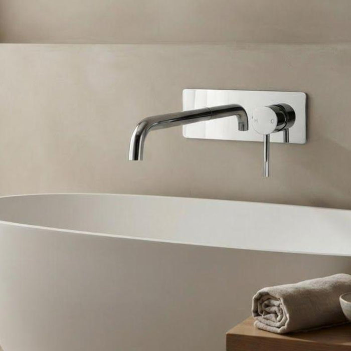 Lucid In Wall Spout and Mixer | Chrome