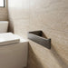 Square Gunmetal Toilet Roll Holder made from 304 stainless steel with concealed wall installation