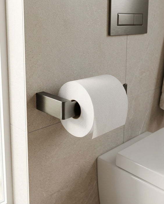 Toilet Roll Holder Square - Gunmetal Grey