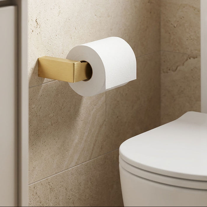 stainless steel toilet paper holder with modern design and concealed installation