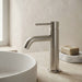 Arluno Round Basin Mixer in Brushed Nickel, modern 304 stainless steel bathroom tapware