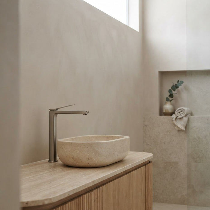 Rushy Tall Basin Mixer Brushed Nickel